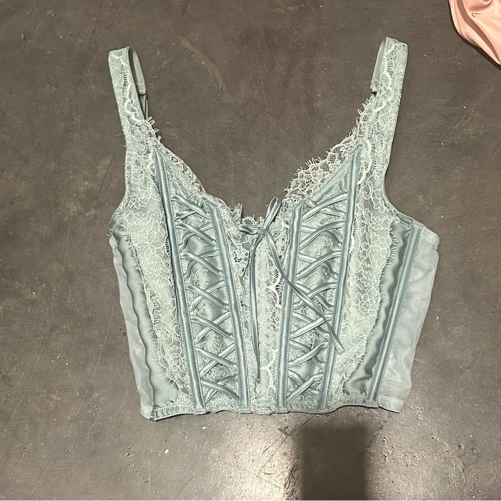 Victoria Secret Lace light green Corset